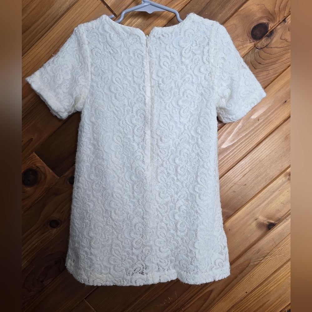 Chloe Ivory Floral Lace Kids Dress Size 4 - Picture 5 of 5